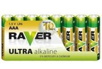 VLOŽEK BATERIJSKI LR03 ALKALNI 1/8 RAVER