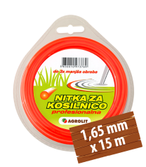 NITKA ZA KOSILNICO 1.65mm/ 15m (PRO) OKROGLA