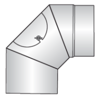 KOLENO DIMNO 160/90 x2mm črno Asada