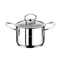 Lonec 0,9l s stekl. pokrovom 2-R inox fi12x8cm, indukcija