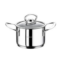 Lonec 1,2l s stekl. pokrovom 2-R inox fi14x8cm, indukcija
