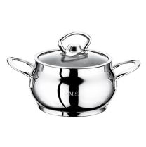 Kozica 1,4l s stekl. pokrovom visoka 2-R inox fi14x9cm, indukcija