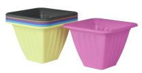 LONCI ZA ROŽE KVADRATNI  PVC 24X24X18CM PVC