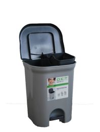 Koš za smeti DUO 2x11l, siv