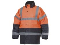Dvobarvna jakna PW Hi-Vis Traffic št.S (oranžna)