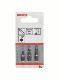 3-delni komplet vij.nast. PZ1; PZ2; PZ3; 25 mm Extra-Hard (PZ)– BOSCH