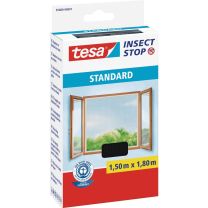 Mreža proti mrčesu za okno Insect Stop Standard, črna, 1,5 x 1,8m