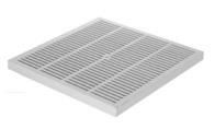 REŠETKA PVC PP 400x400 SIVA