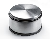 Zaustavljalec vrat FI114x62mm, kovinski, inox/črna