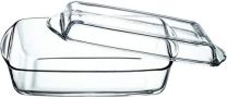 Pekač steklen s pokrovom 3,9l Excellent,34x19,5x10cm 
