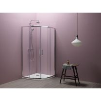TUŠ KABINA POLKROŽNA TKP 90/K ECO QUAT/R550 H=185 SILVER KOLPA