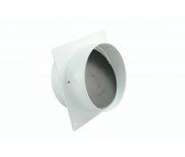 Stenski priključek s protipovratnim ventilom FI100 124x124mm, BELI  Marley
