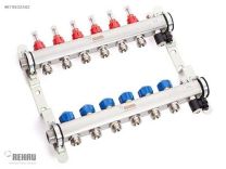 RAZDELILEC REHAU CrNi-jeklo 1.4301, HKV-D 06 AG, 6 vej, z top metri, 13801601200
predtok z merilcem pretoka 0-5l/min, polnilni ventil, odzračevalni ventil, 2x cevi, stenska konzola , vijačenje M30x1,5