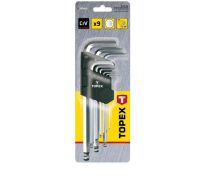 KLJUČ INBUS 1.5-10mm DOLGI V GRT. 9/1 - 35D957 TOPEX