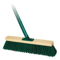 Metla zunanja z ročajem, 40 cm, (trše PVC ščetine)York
