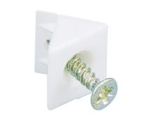Stabilizator zadnje stranice omarice, 15x10,7mm, plastični bel (Pak=10kos) 