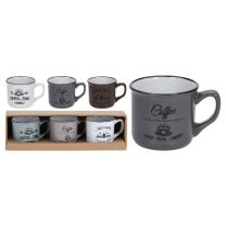 Lonček za kavo Coffee, 180ml, set 3/1
