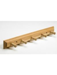 Obešalo za oblačila, 5 kavljev bor lakiran 400mm art. 6032