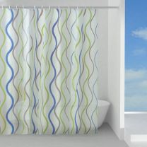 Zavesa za tuš + kljukice G-LIANE 180x200, GEDY