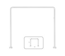 Tirnica za tuš zaveso 90x90/80x170/90x85x90 bel, GEDY TUNI900 