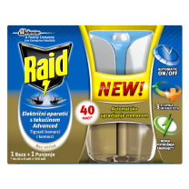 Raid silver adv.el.aparat 40 noči, 33 ml,  12