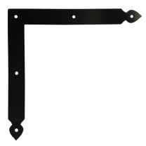 Kotnik ploščat 250x250x3mm, kovaški, črn 