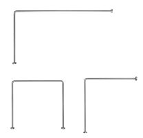 Tirnica za tuš zaveso 90x90/80x170/90x85x90 krom, GEDY TUNI9001310 
