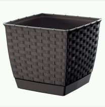 Lonček okrasni 165X165X142 MM RATOLLA SQUARE ANTHRACITE, Pros