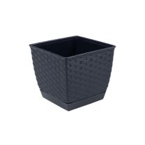 Lonček okrasni 190X190X159 MM RATOLLA SQUARE ANTHRACITE, Pros