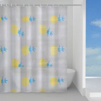 Zavesa za tuš + kljukice G-TROPICAL 180x200, GEDY 