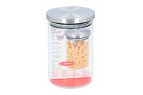 Doza steklena s pokrovom inox, Alpina, 800 ml, 10x15cm **
