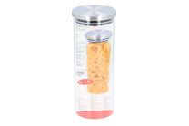 Doza steklena s pokrovom inox, Alpina 1,5l, 10x25cm** 
