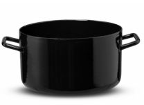 Kozica visoka Eterna, zunaj črna, notranjost črna, premer 32 cm, višina 17 cm, volumen 12,6 l