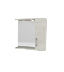 Kopalniška omarica zidna  4195LED, z 1 vrati, bel hrast, dim.:58X57X15,5cm 