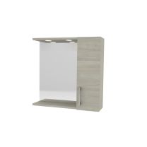 Kopalniška omarica zidna 4495LED, z 1 vrati, siv hrast, dim.:58X57X15,5 