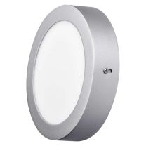 Panel LED okrogel nadometni 12W=75W NW srebrn 1000lm 4000K 170x40mm IP20 A+