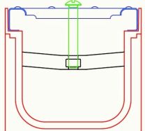 Pritrdilni element 2PR-WAVE AZ 110 za rešetko na kanaleti tipa AZ