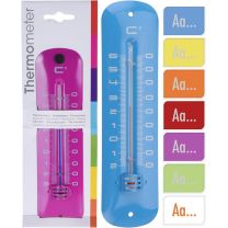 Termometer kovinski 190x48mm, večbarvni, Koop.