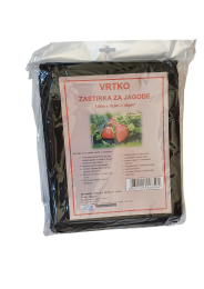 Koprena vrtna VRTKO za jagode 1,6x10m, 40 g črna zelene črte