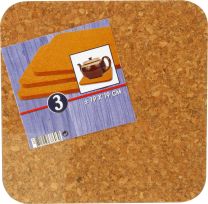 Podstavek za posodo pluta kvadrat., set 3/1, 19x0,6cm 
