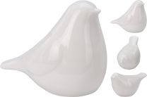 Ptička bela   dekor porcelan 11cm  Koop.**