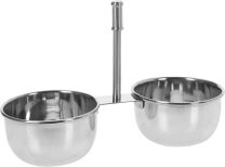 Podstavek servirni 2 prekata  inox 
