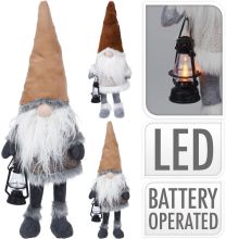 Figura božična, palček z led lanterno, 51 cm, Koo.