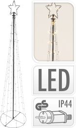 Storž z zvezdo 140 led lučk, 240 cm, Koo.