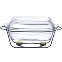 Pekač s pokrovom  za pečenje v pečici  na podstavku za 2 svečki 5,3l Saule od-40°do + 300° 
