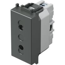 Vtičnica MODUL EURO+KS 2P 10A 1M antracit