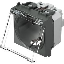 Vtičnica MODUL s pokrovom SCHUKO+KS 2P+16A 2M antracit