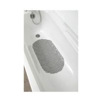 Podloga za kopalno kad PVC 69x36 cm, bubble sivo/prozorna
