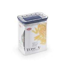 Doza Tosca pravokotna  2,2l, belo/modra, 15,5x10x19,5cm
