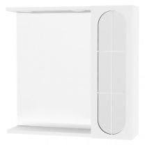 Kopalniška omarica zidna 938/LED, z 1 vrati - ogledalo, bela sijaj, dim.:58,5x57x15,5cm
